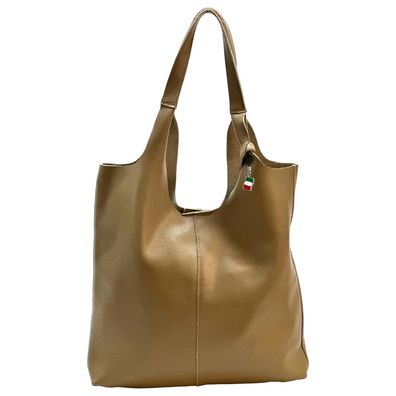 Florence Leder Tasche Damen Shopper taupe beige 37x5x38cm inklusive OTF166I5