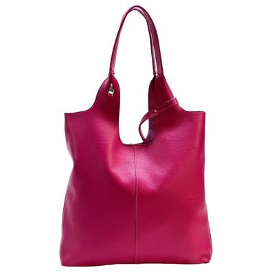 Florence Leder Tasche Damen Shopper fuchsia pink 37x5x38cm inklusive OTF166P4