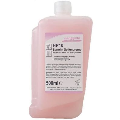 Langguth HP10 Sanolin Seifencreme Kartusche 500ml