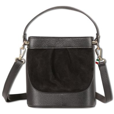 Florence Leder Tasche Damen Umhängetasche schwarz 18x11x185cm inklusive OTF171S1