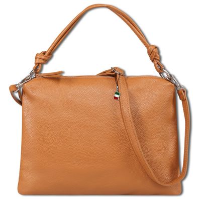 Florence Leder Tasche Damen Schultertasche tan hellbraun 37x4x27cm OTF173C3