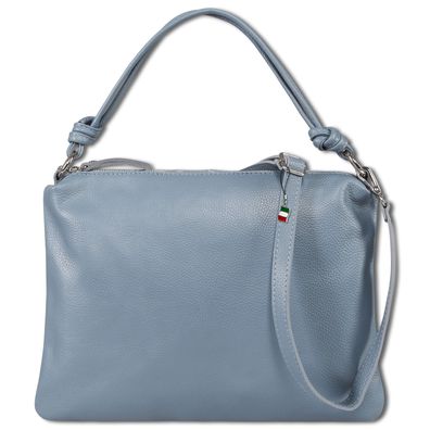 Florence Leder Tasche Damen Schultertasche blau 37x4x27cm inklusive OTF173H5