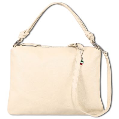 Florence Leder Tasche Damen Schultertasche beige 37x4x27cm inklusive OTF173I1