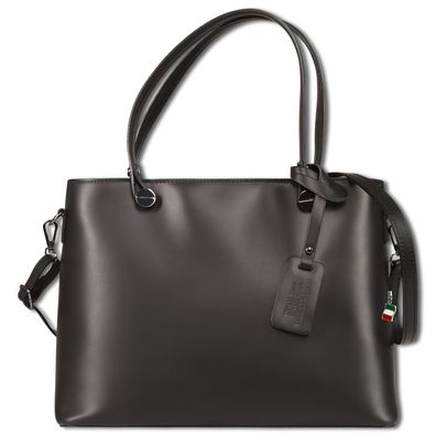 Florence Leder Tasche Damen Schultertasche schwarz 37x16x28cm inklusive OTF175S1