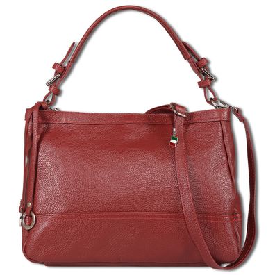 Florence Leder Tasche Damen Schultertasche dunkelrot 38x14x26cm OTF176D6