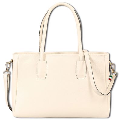Florence Leder Tasche Damen Handtasche beige 35x12x24cm inklusive OTF177I1