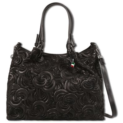 Florence Leder Tasche Damen Schultertasche schwarz 36x16x27cm inklusive OTF179S1