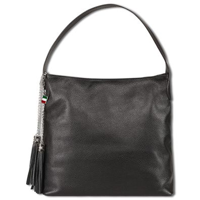 Florence Leder Tasche Damen Schultertasche schwarz 40x12x30cm inklusive OTF180S1
