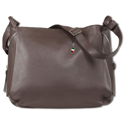 Florence Leder Tasche Damen Umhängetasche dunkelbraun 35x13x28cm OTF182N6
