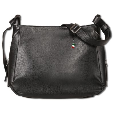 Florence Leder Tasche Damen Umhängetasche schwarz 35x13x28cm inklusive OTF182S1