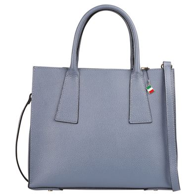 Florence Leder Tasche Damen Handtasche blau grau 32x13x27cm inklusive OTF183H5