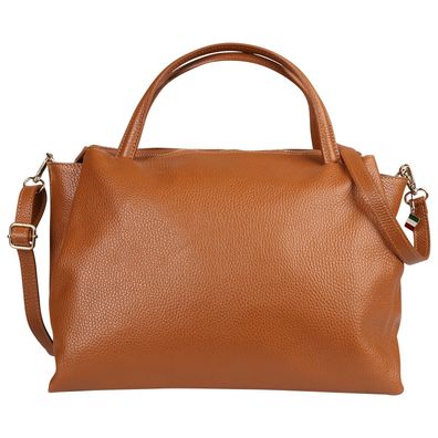 Florence Leder Tasche Damen Handtasche tan hellbraun 36x18x25cm OTF184C5