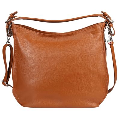 Florence Leder Tasche Damen Schultertasche tan mittelbraun 38x12x31cm OTF187C5