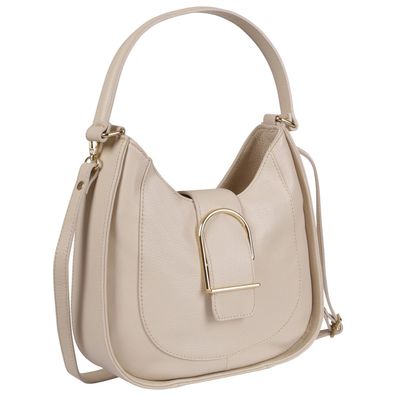 Florence Leder Tasche Damen Schultertasche beige 30x9x28cm inklusive OTF188I2
