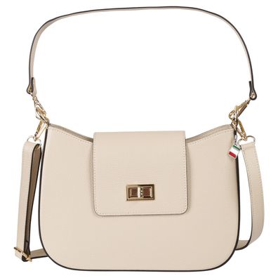 Florence Leder Tasche Damen Schultertasche beige 28x8x20cm inklusive OTF189I2