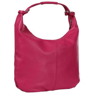 Florence Leder Tasche Damen Schultertasche pink fuchsia 45x8x35cm OTF190P4
