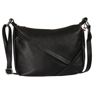Florence Leder Tasche Damen Schultertasche schwarz 35x12x22cm inklusive OTF191S1