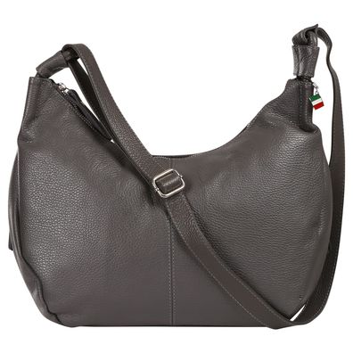 Florence Leder Tasche Damen Umhängetasche grau 43x10x27cm inklusive OTF192K4