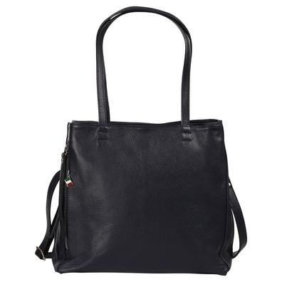 Florence Leder Tasche Damen Schultertasche dunkelblau 36x12x32cm OTF193B4