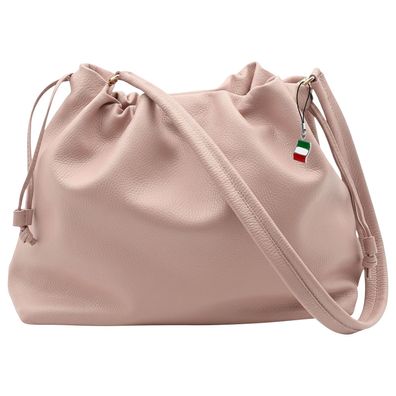 Florence Leder Tasche Damen Schultertasche Beuteltasche rosa 42 x8x30cm OTF197A1