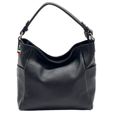 Florence Leder Tasche Damen Schultertasche schwarz 37x12x26cm inklusive OTF199S1