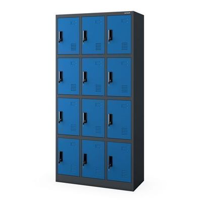 Sicherheits- und Sozialspind anthrazitblau: MARCIN, 900 x 1850 x 400 mm