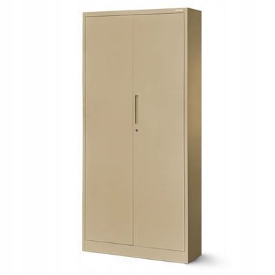 Aktenschrank Büroschrank Metallschrank Werkzeugschrank 195x90x40 cm Beige
