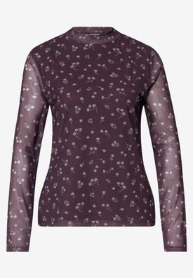 Street One Langarm Mesh-Shirt mit Rundhals und Print