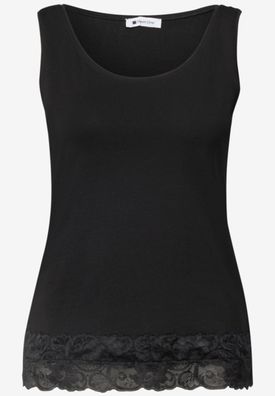 Street One Basic Top mit Spitzenkante