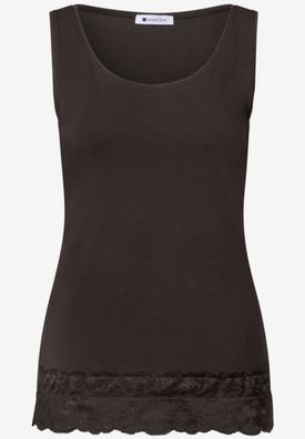 Street One Basic Top mit Spitzenkante