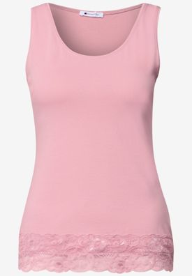 Street One Basic Top mit Spitzenkante