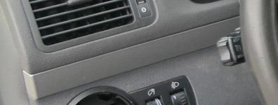 VW Touran Armaturenbrett Verkleidung Klappe Abdeckung Dekor silber netzoptik