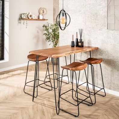 Bartisch - Massiv Akazie - 130 x 70 x 92 cm
