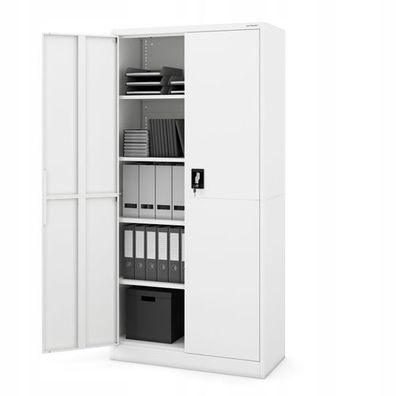 Abschließbarer Aktenschrank Lagerschrank Mehrzweckschrank Metallschrank 90x185x40 cm