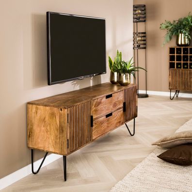 Highboard - Massiv Mango Sand - 135 x 35 x 55 cm