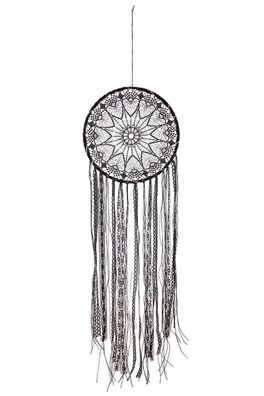 Gilde LED Traumfänger "Mystical" Stoff schwarz 26404