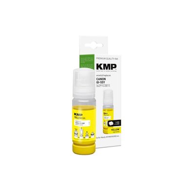 KMP Patrone Canon GI55Y (6291C001) yellow 5250 Seiten kompatibel