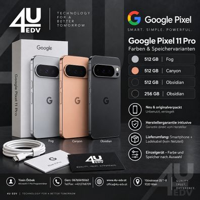 Google Pixel 11 Pro 256GB Obsidian Neu