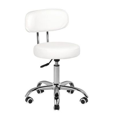 Kosmetikhocker Friseurhocker Rollhocker Pedicure A-007 weiß