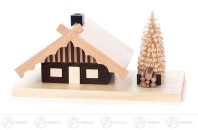 Räuchermann Räucherhaus Blockhaus BxHxT 14 cmx6 cmx7 cm NEU Erzgebirge Rauchmann