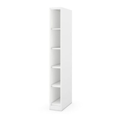 Schmales Metallregal für die Archivierung von Dokumenten, weiß 250 x 1950 x 600 mm