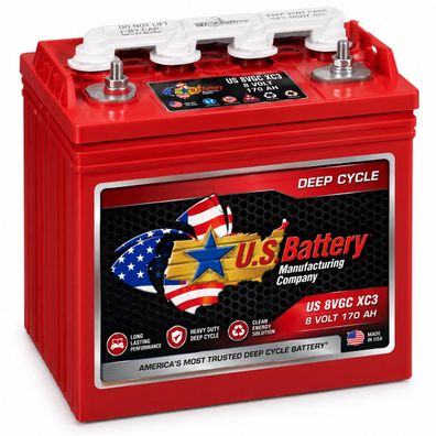 U.S. Battery US 8VGC XC3 Deep Cycle Batterie 8V 170Ah – UTL 5/16 Zoll