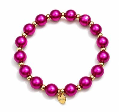 Armband Pink Treasures Space Beads, elastisch Trend Sommer Biba