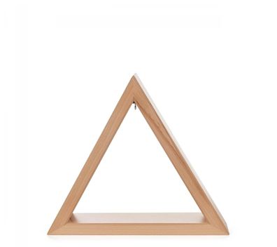 Lichterbogen beleuchtetes Dreieck natur LED Band Trafo 12V 30x26x6cm Holzleuchte