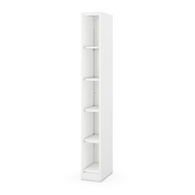 Schmales Metallregal für die Archivierung von Dokumenten, weiß: 250 x 1950 x 400 mm
