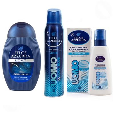 Paglieri Felce Azzurra Uomo Cool Blue Set Deo, Duschgel & After Shave Balsam
