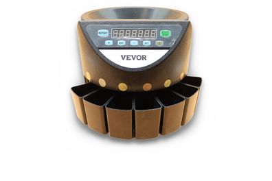 VEVOR Münzzähler Münzsortierer für Euro-Münzen LCD 300 Münzen pro Minute