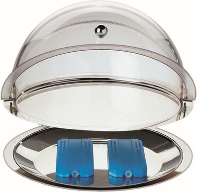 APS Thermo-Set 5-teilig 38 cm Edelstahl Tabletts Rolltophaube 2 Kühlakkus