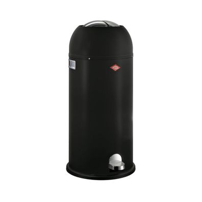 WESCO Kickmaster Maxi Abfallsammler 40 Liter Stahlblech mattschwarz Dämpfer