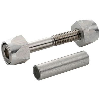 Klemmschraube Sattelstütze, ø = M6, L = 45mm, Inbus Niro silber, Schwarz, 7375